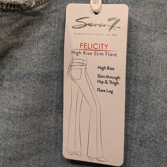 Seven7 Women's Jeans Slim Flare Size 16 - Picture 6 of 16